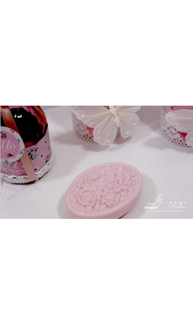 Trusou cu fluturi si flori ideal pentru un botez primavara Pink Spring 25